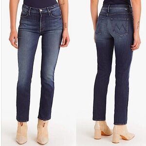 MOTHER Women's Ankle & Cropped Jeans - Dark Blue